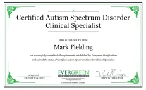 Certificate for Certified Autism Spectrum Disorder Clinical Specialist ASDCS Certification